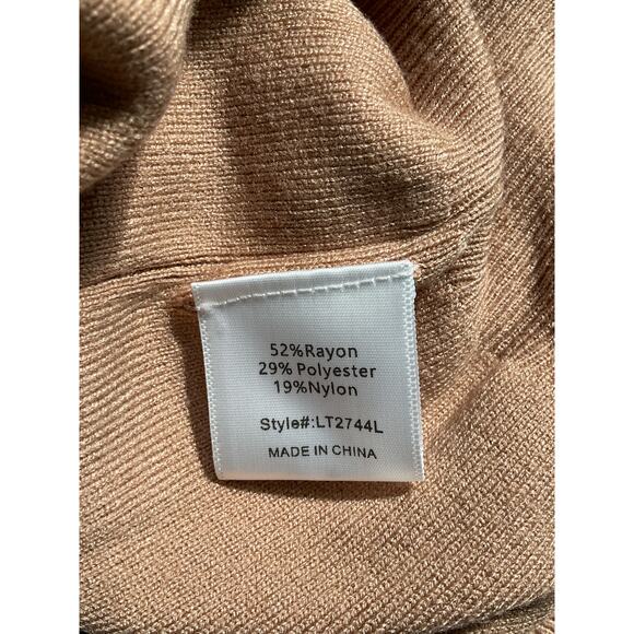 Line & Dot 'Favorite' Tan Off Shoulder Sweater Size S - Picture 5 of 5